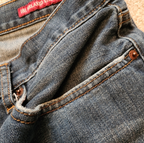 Lucky Brand 181 Relaxed Straight Mid-rise Men's Blue Jeans - Size 38x32 - Picture 4 of 11